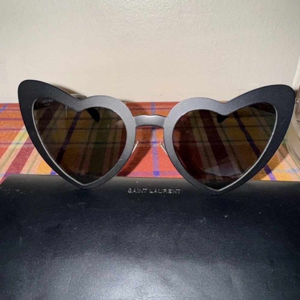 Saint Laurent Black Heart Sunglasses